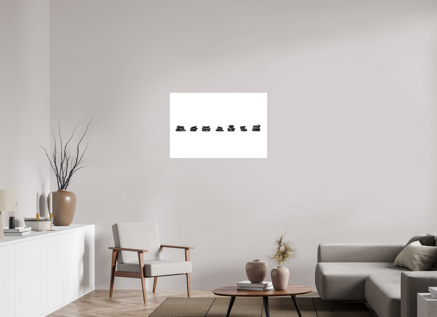 36 x 24″, -Matte Canvas on Stretcher Frame 21 Stones