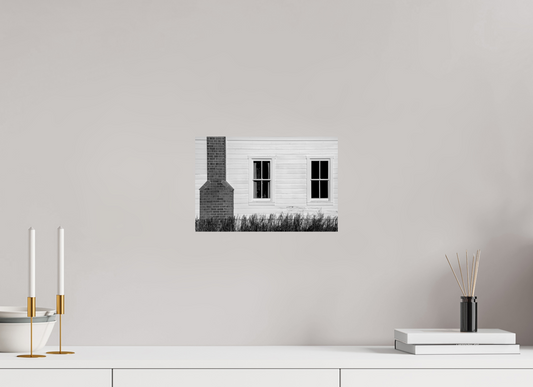12 x 8″, -Giclée Fine Art Print McPolin Farmhouse | Geometry, Texture, History: A Study in Contrast