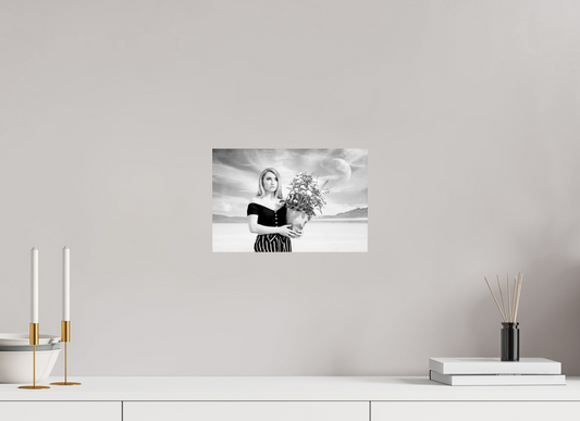 12 x 8″, -Giclée Fine Art Print She Waits in Silence – Surreal Black & White Fine Art Photography Print