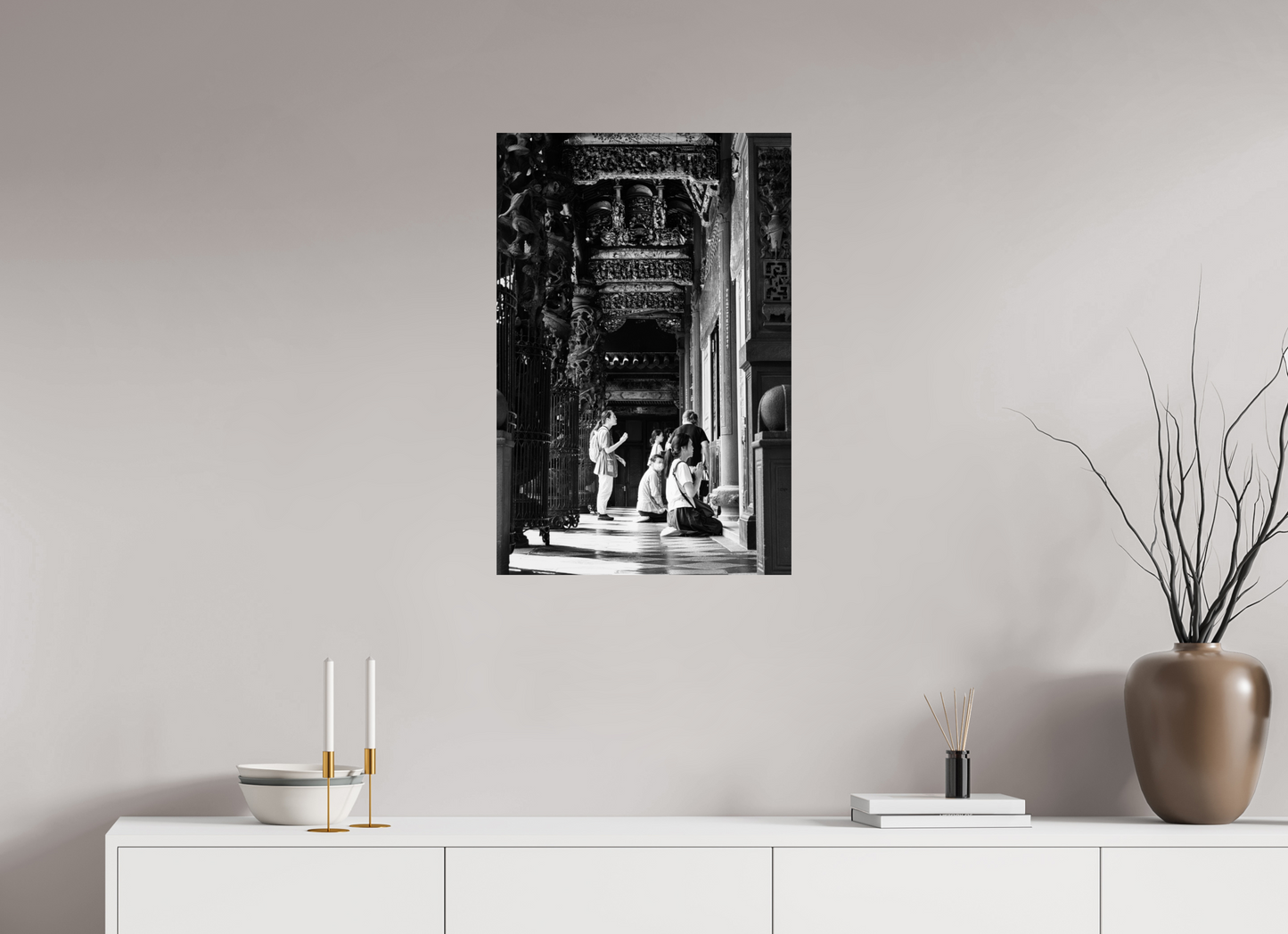 20 x 30″, -Metallic Photo Print on Fuji Crystal Pearl Longshan Temple Wanhua Taipei Taiwan
