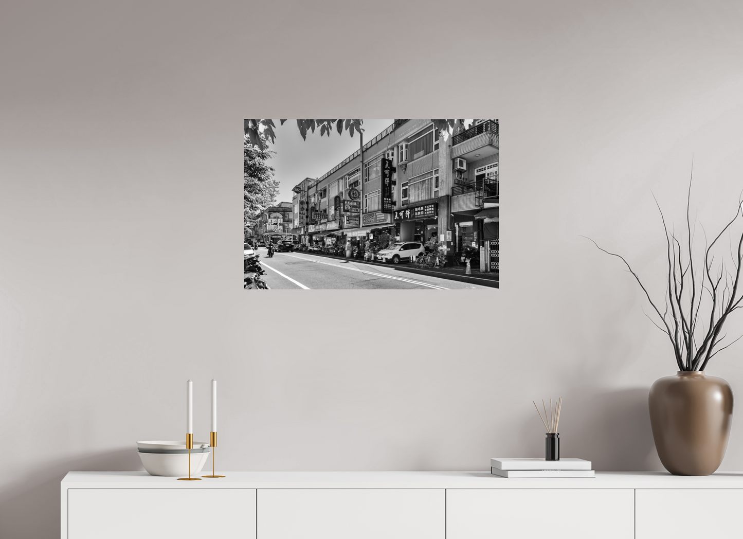 30 x 20″, -Giclée Fine Art Print Yilan City Black and White Fine Art Photograph Yilan Taiwan