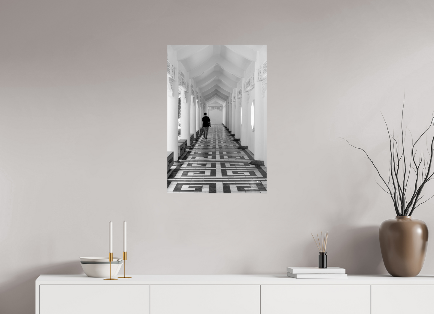 20 x 30″, -Giclée Fine Art Print Archway Black and White Fine Art Photograph Taipei Taiwan