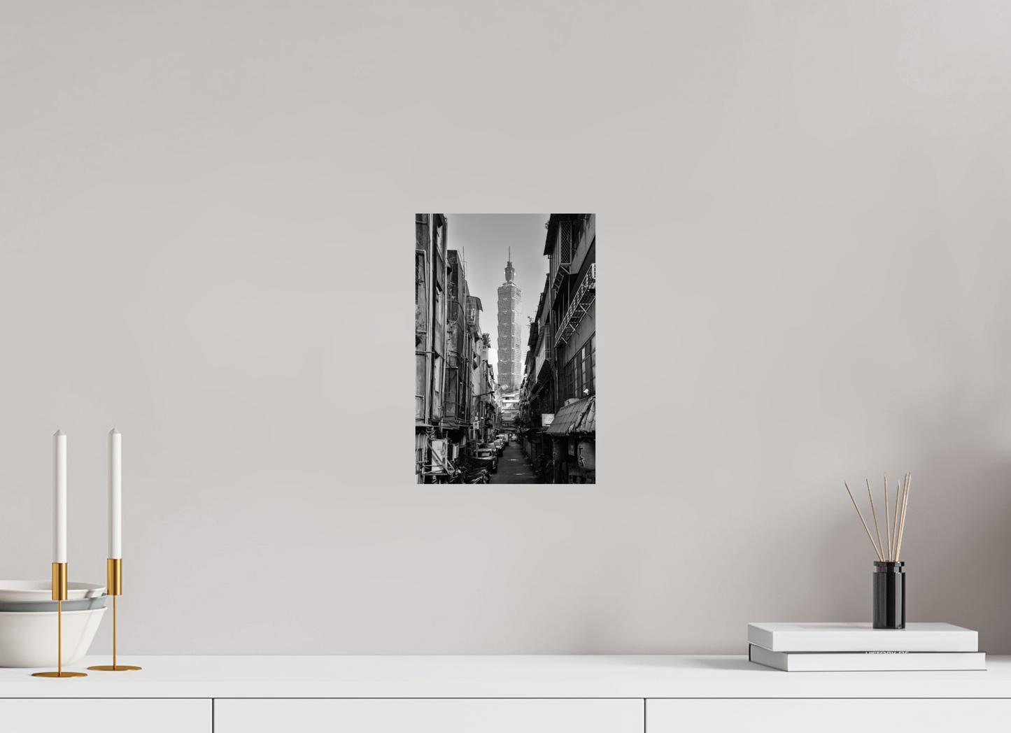 8 x 12″, -Giclée Fine Art Print Taipei 101 Black and White Fine Art Photograph Wall Art
