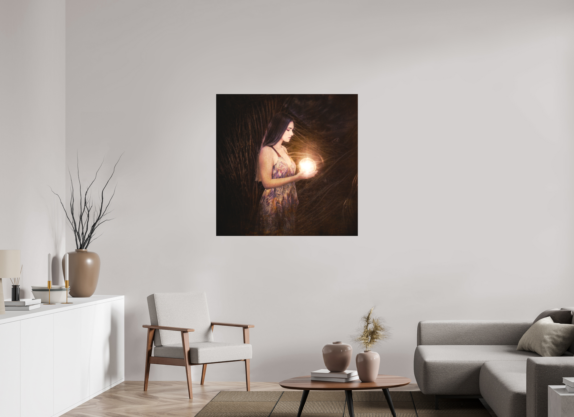 40 x 40″, -Textile Print on Stretcher Frame Luminescence – Fine Art Photography Steeped in Fantasy