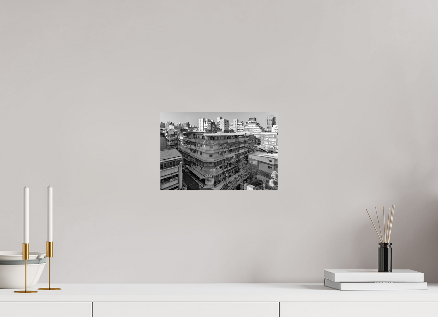 12 x 8″, -Photo Print on Ilford BW Paper Neighborhood Black and White Fine Art Photograph Taipei Taiwan