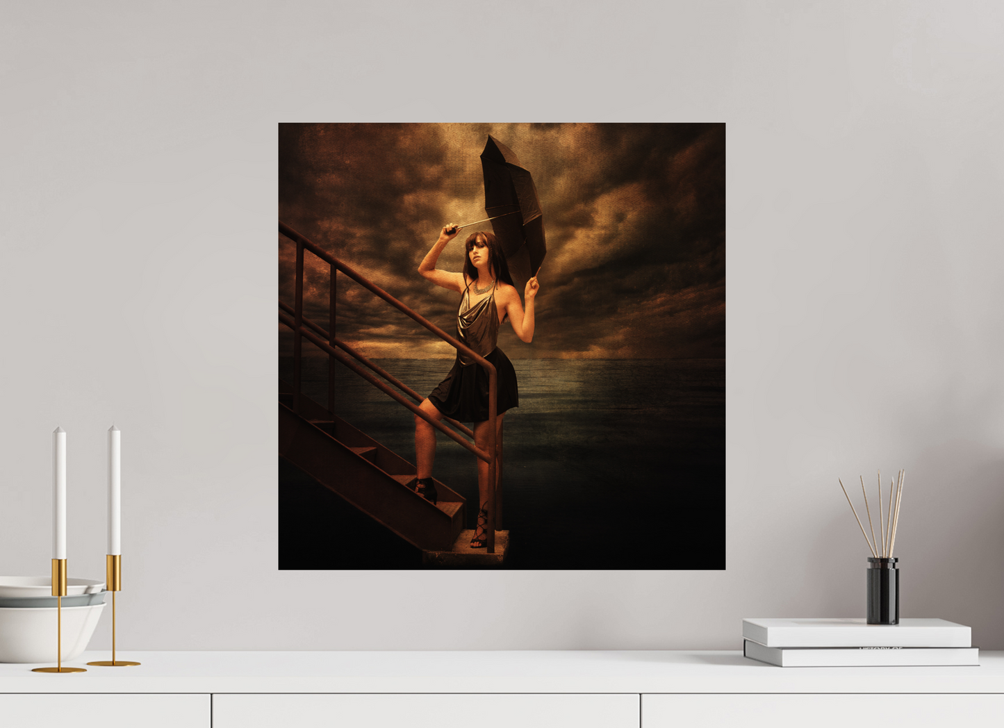 20 x 20″, -Metallic Photo Print on Fuji Crystal Pearl Beneath the Coming Storm