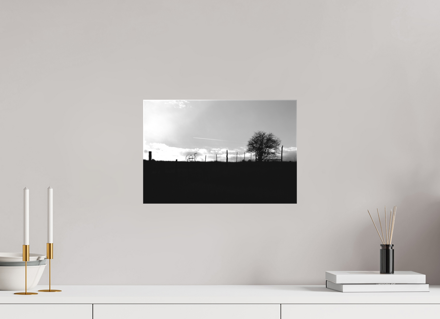 15 x 10″, -Textile Print on Stretcher Frame Hose Cart