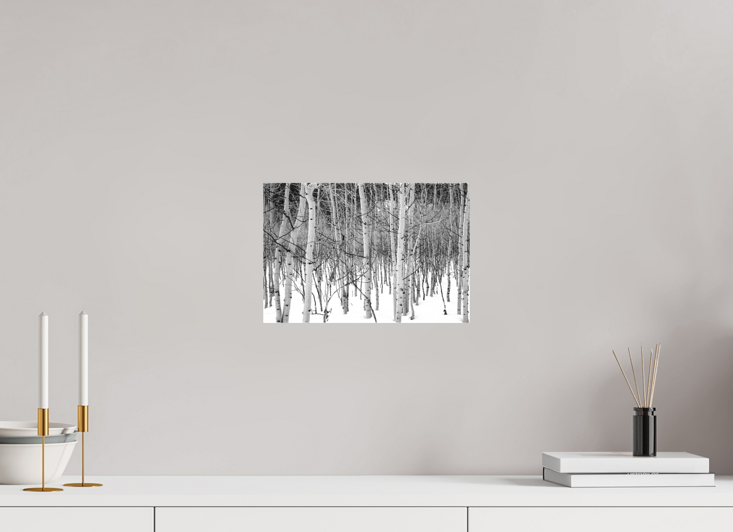 12 x 8″, -Matte Canvas on Stretcher Frame Wasatch Aspen