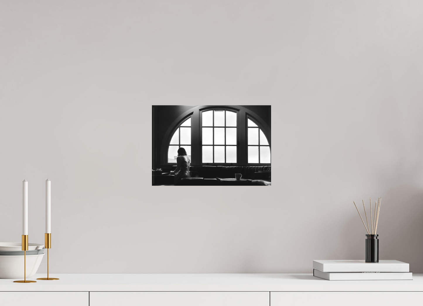 12 x 8″, -Textile Print on Stretcher Frame Tuesday Morning - Introspective Mood in Natural Light