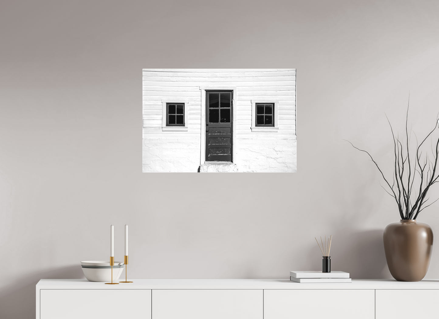 30 x 20″, -Matte Canvas on Stretcher Frame The White Barn | Historic McPolin Barn