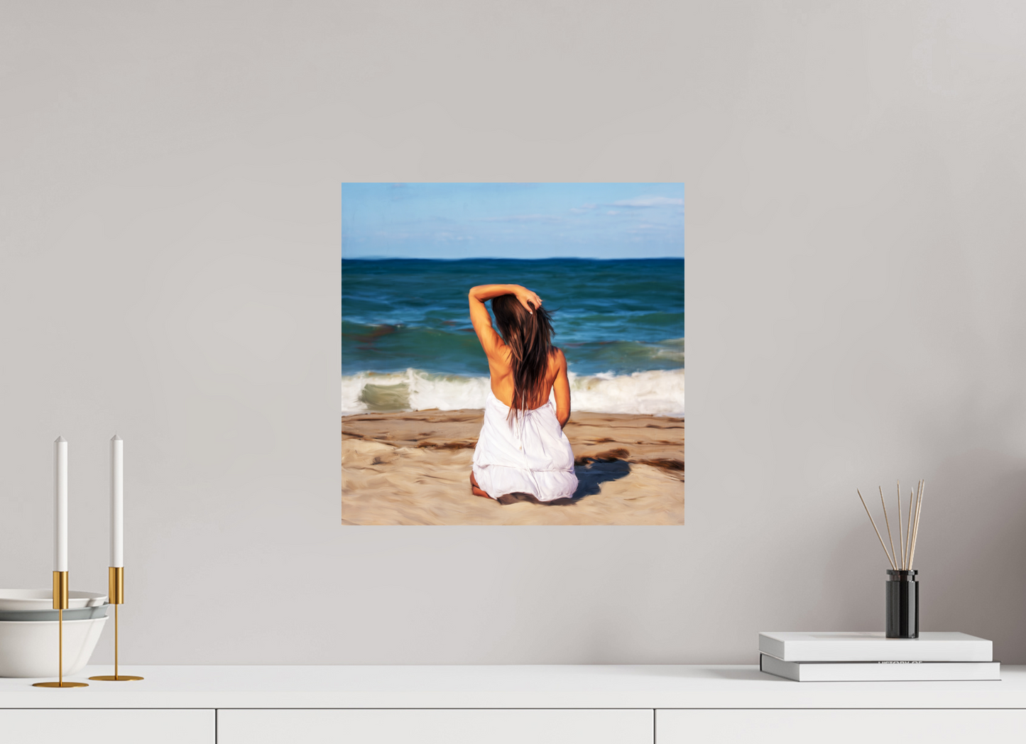 15 x 15″, -Photo Print on Fuji Crystal DP II Last Day at the Beach