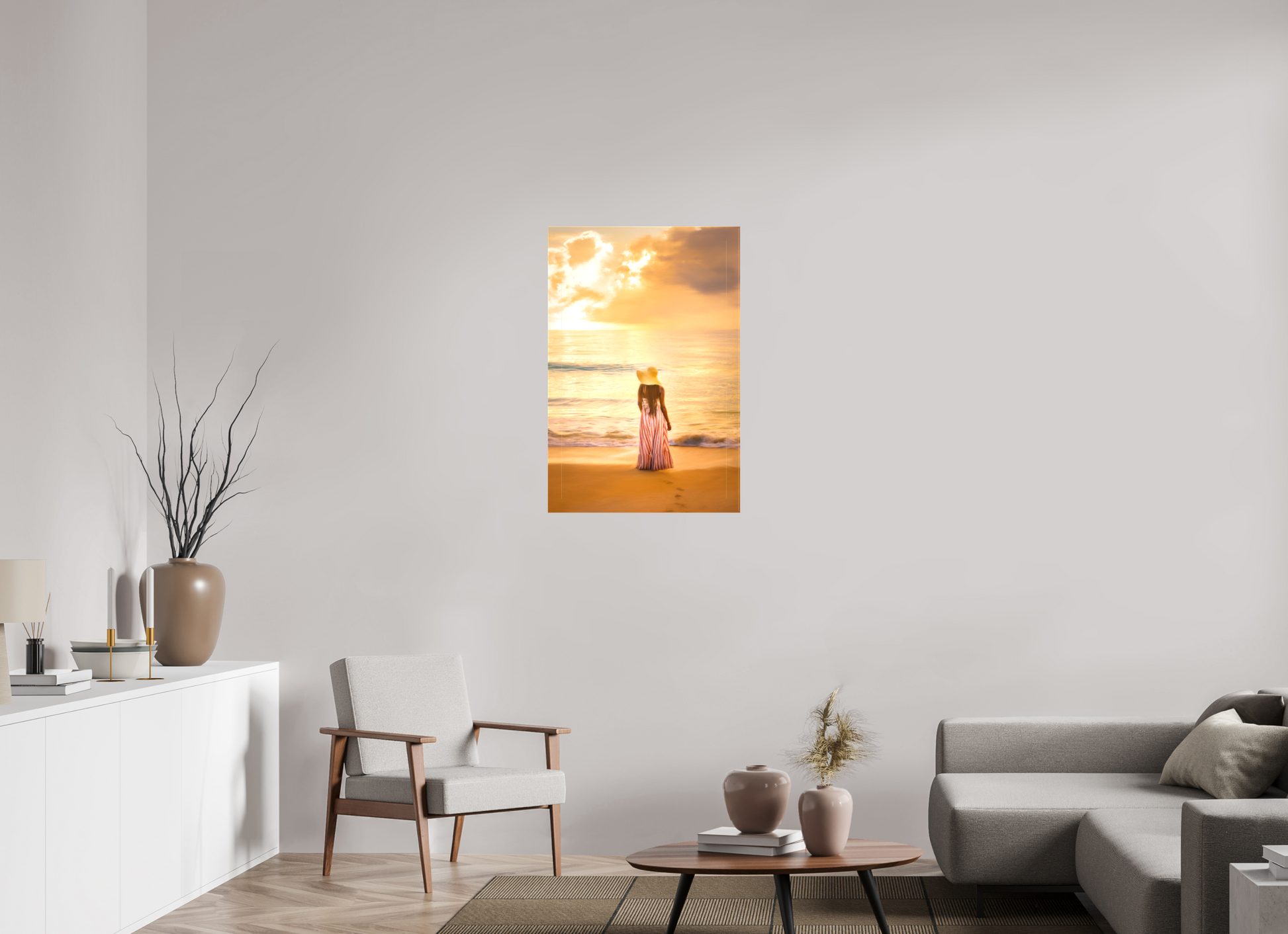 24 x 36″, -Textile Print on Stretcher Frame Vero Sunrise | The Quiet Beauty of a Vero Beach Sunrise
