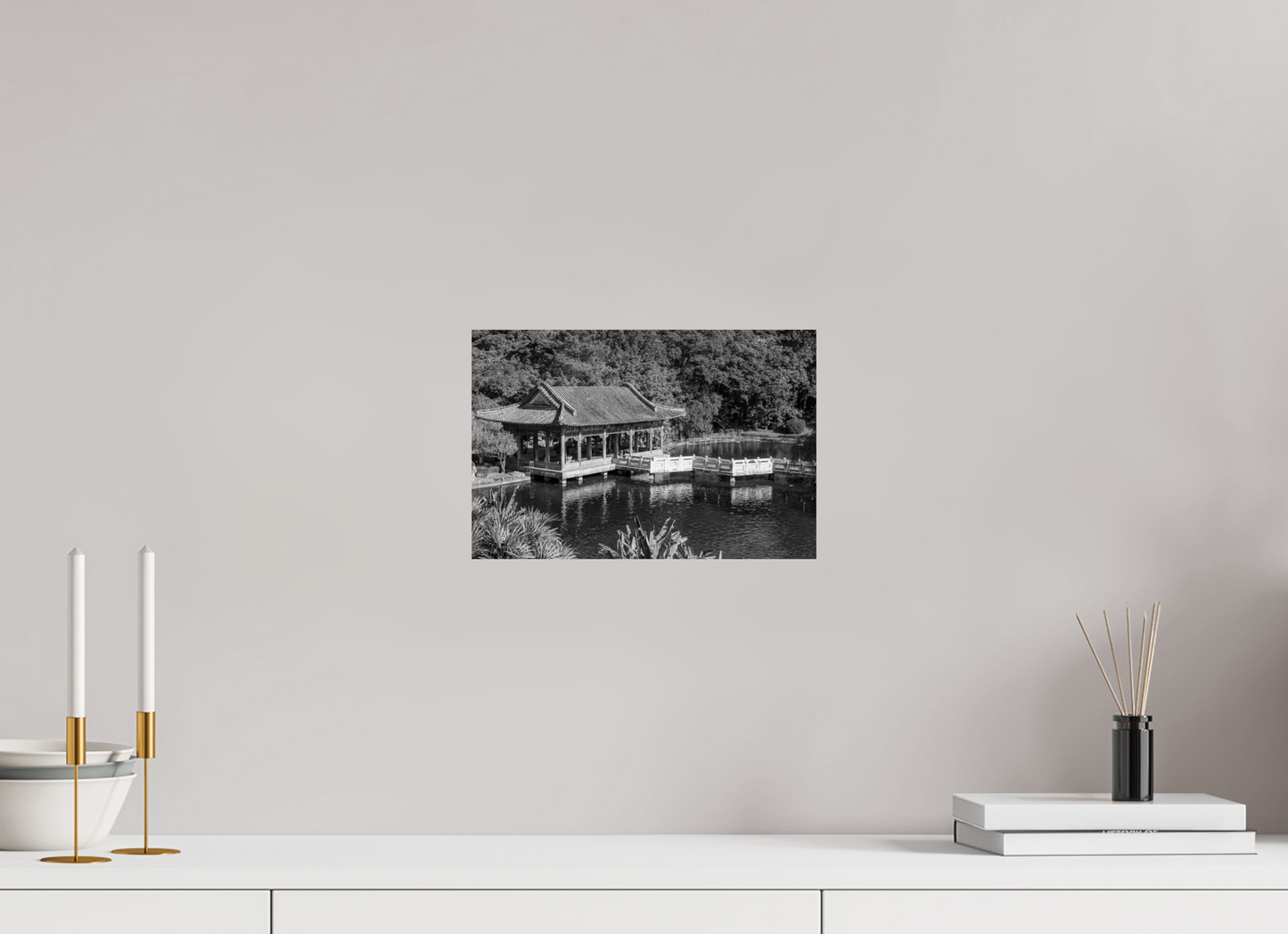 12 x 8″, -Photo Print on Ilford Baryta Paper Zhishan Garden Black and White Fine Art Photograph Taipei Taiwan