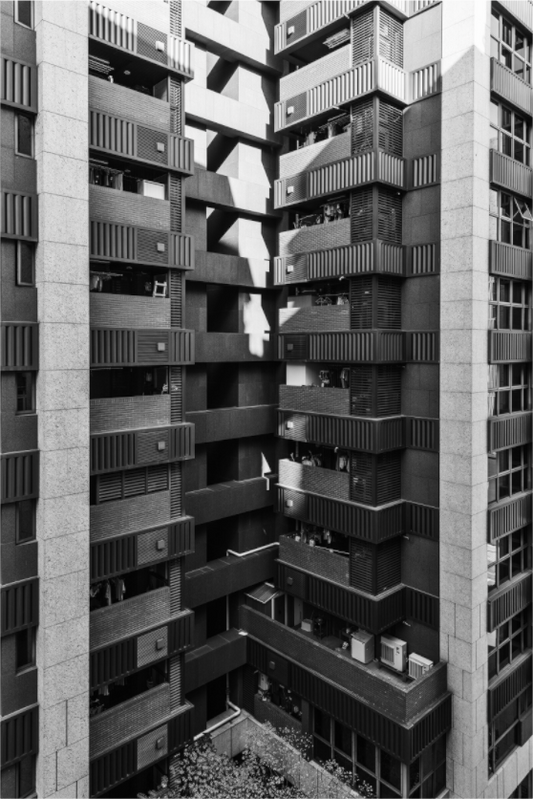 Main image High rise Black and White Fine Art Photograph Taipei Taiwan