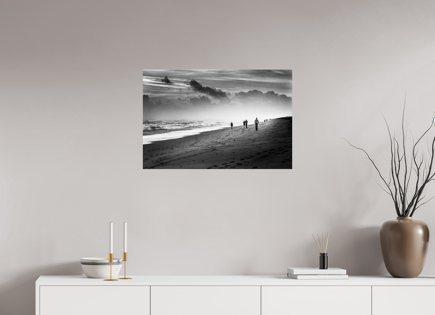 30 x 20″, -Giclée Fine Art Print Pathway - Fine Art Black and White Coastal Photograph