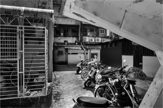 Main image Yilan Neighborhood Black and White Fine Art Photograph Yilan Taiwan