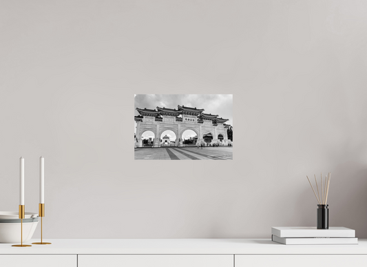 12 x 8″, -Giclée Fine Art Print Liberty Square Archway Black and White Fine Art Photograph Taipei Taiwan