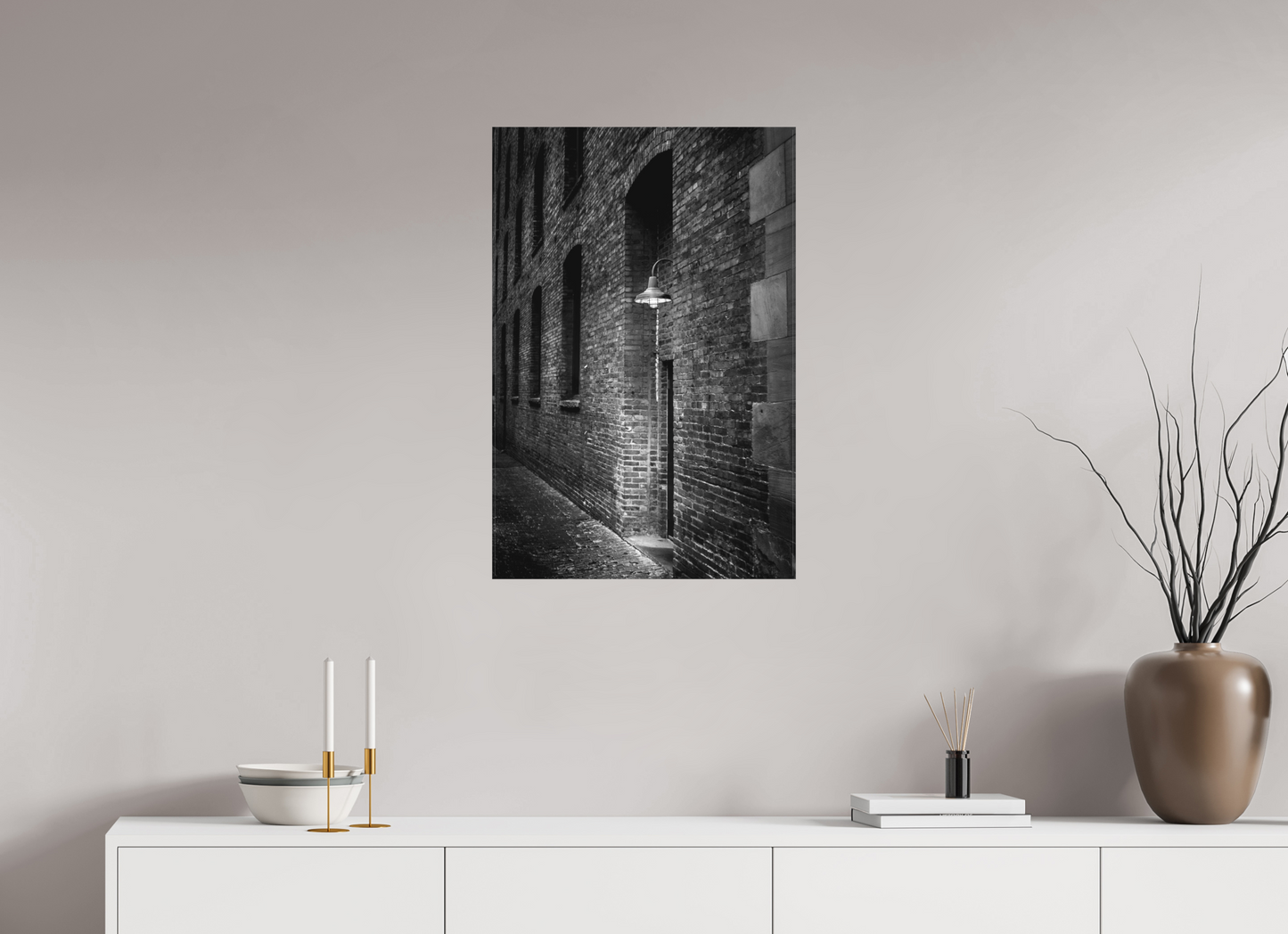 20 x 30″, -Matte Canvas on Stretcher Frame Alleyway