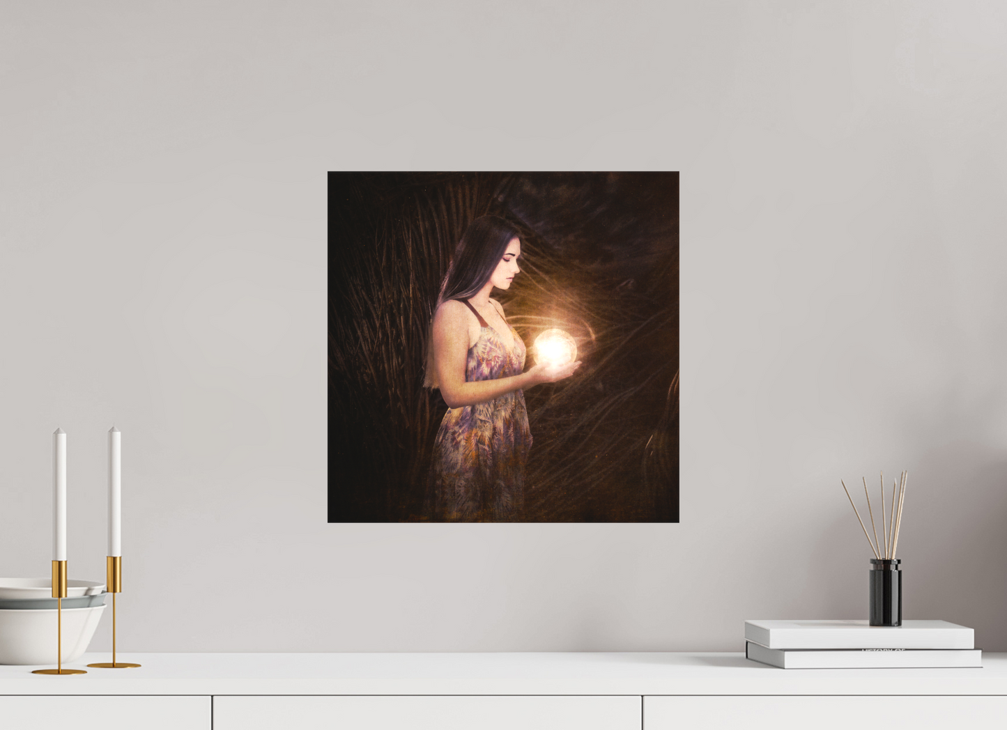 15 x 15″, -Matte Canvas on Stretcher Frame Luminescence – Fine Art Photography Steeped in Fantasy