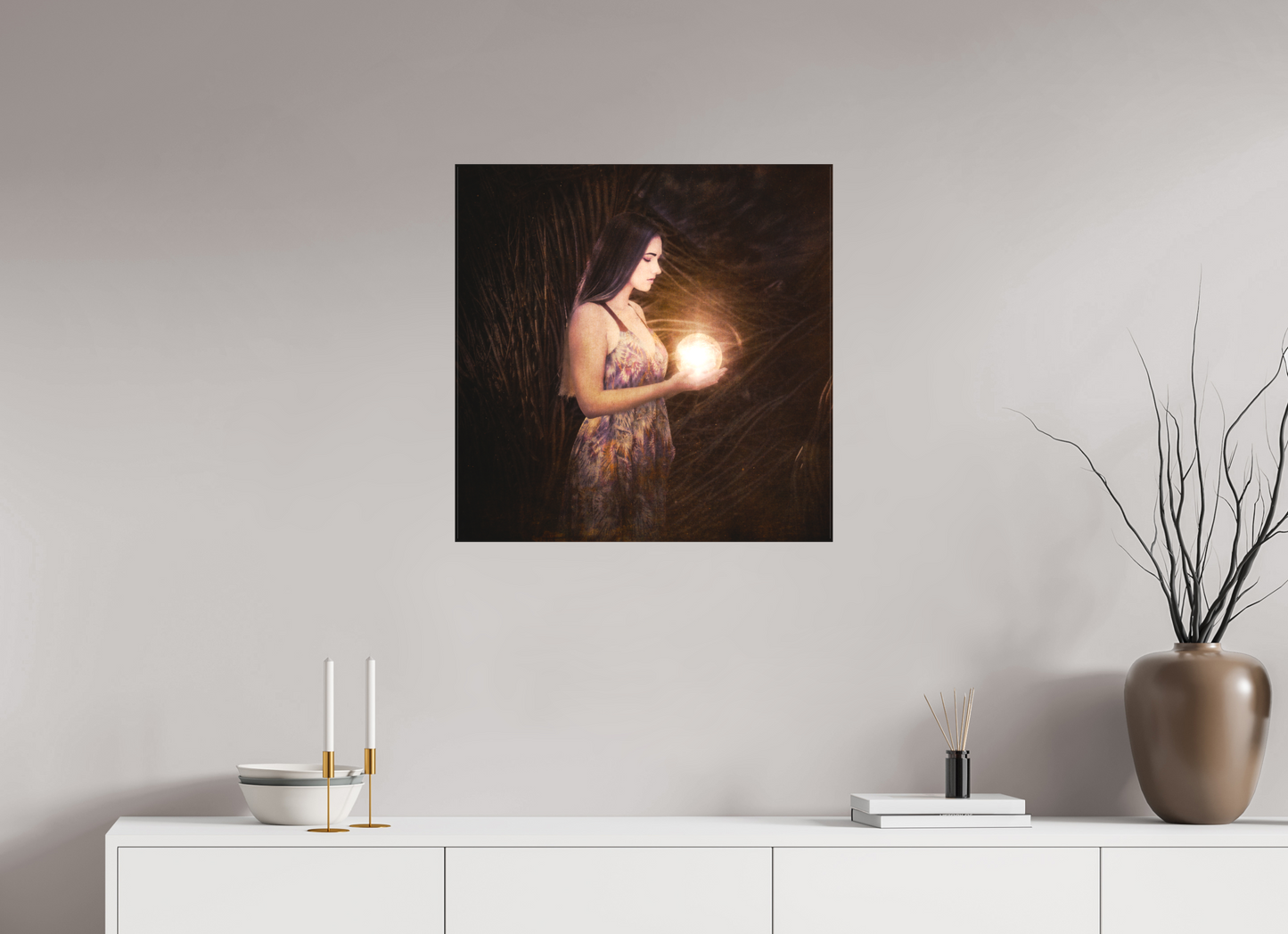 25 x 25″, -Matte Canvas on Stretcher Frame Luminescence – Fine Art Photography Steeped in Fantasy