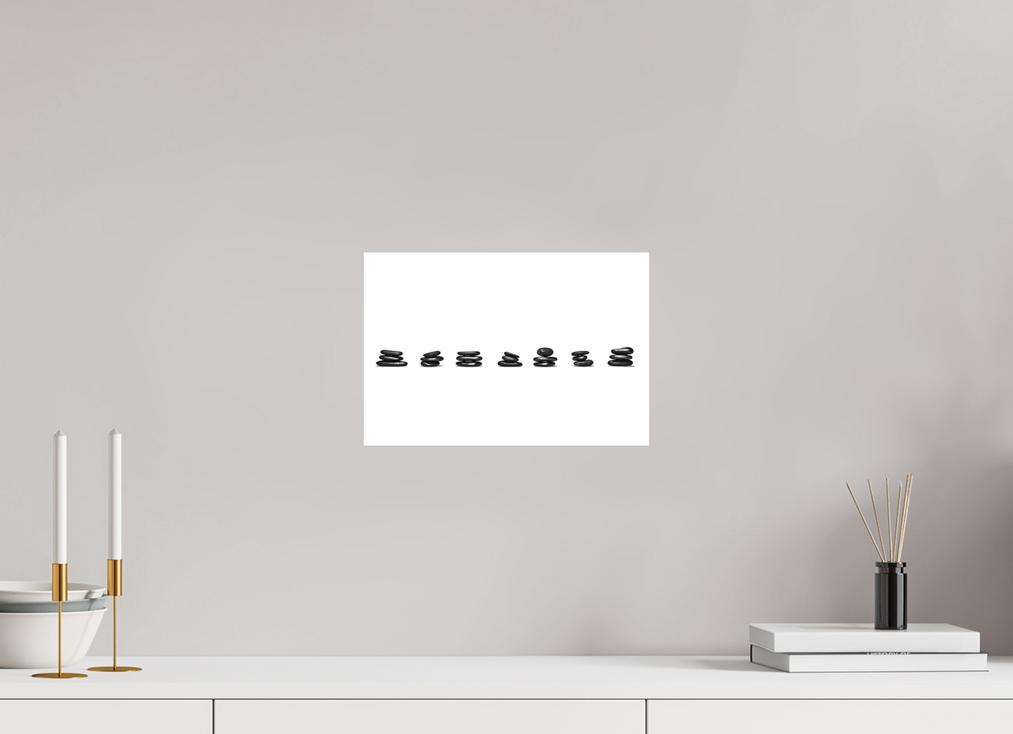 12 x 8″, -Textile Print on Stretcher Frame 21 Stones