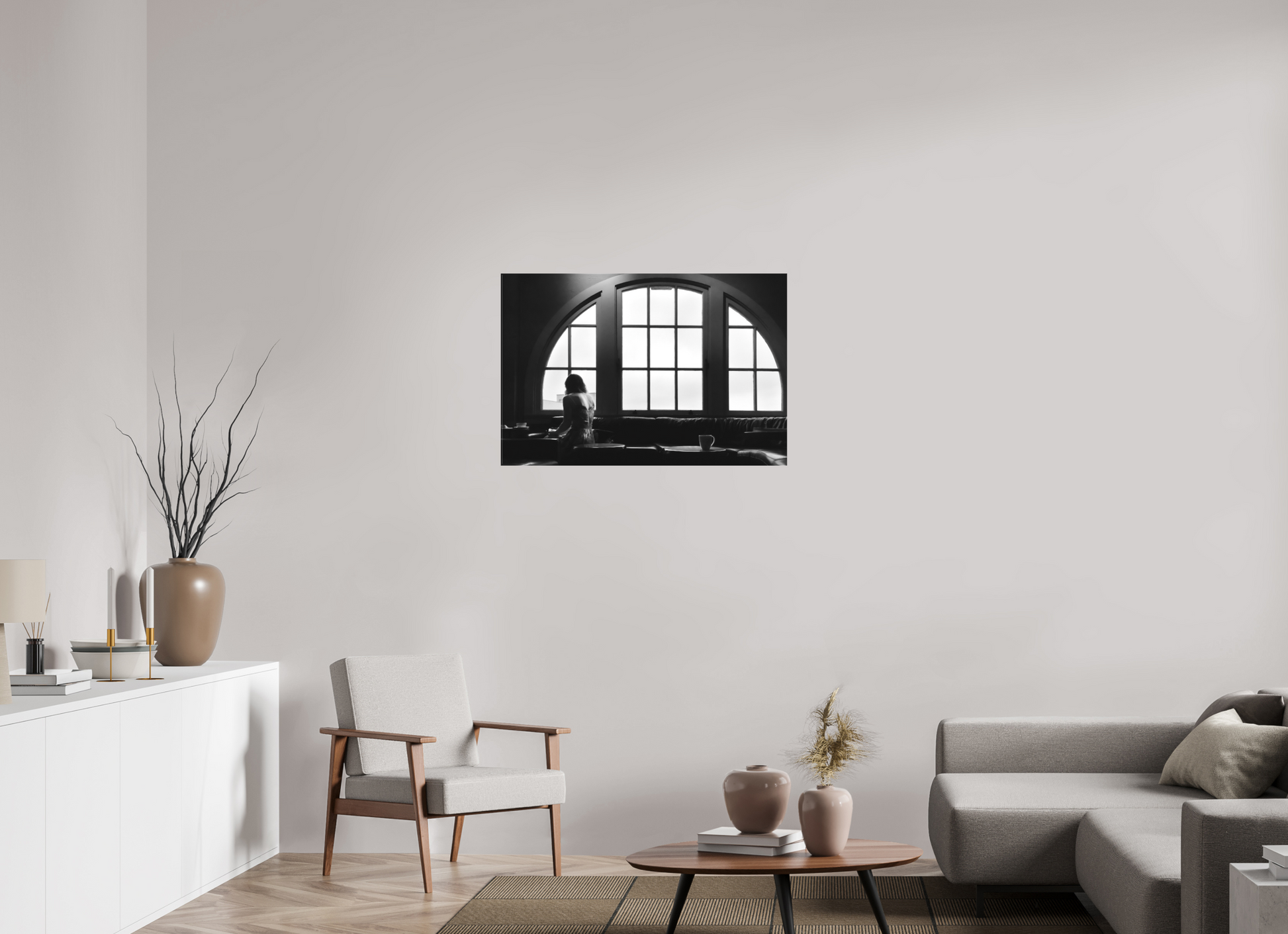 36 x 24″, -Textile Print on Stretcher Frame Tuesday Morning - Introspective Mood in Natural Light