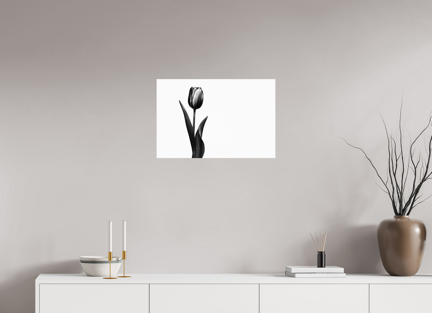 24 x 16″, -Photo Print on Fujiflex High Gloss Tulip Fine Art Black and White Photograph