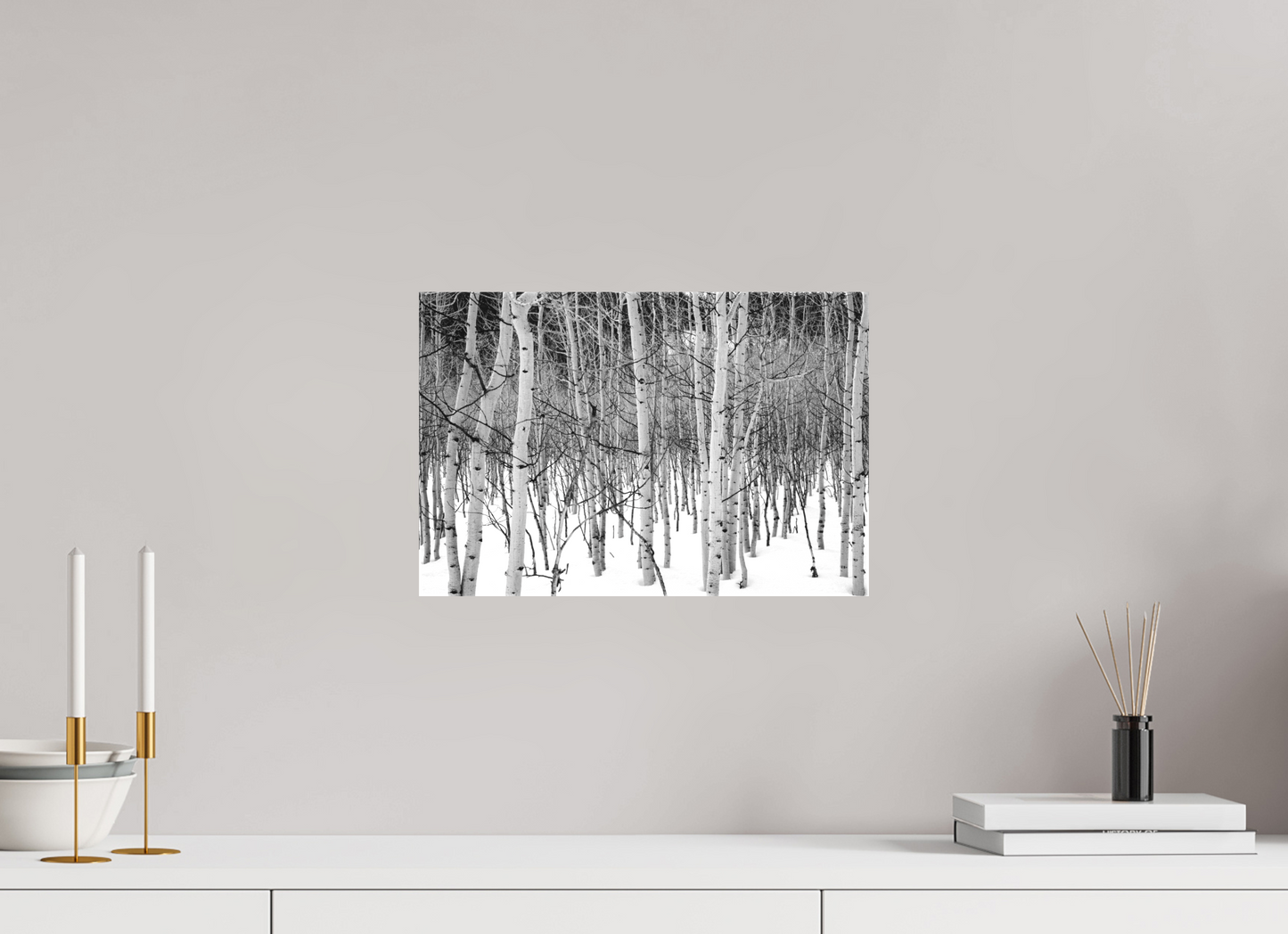 15 x 10″, -Matte Canvas on Stretcher Frame Wasatch Aspen