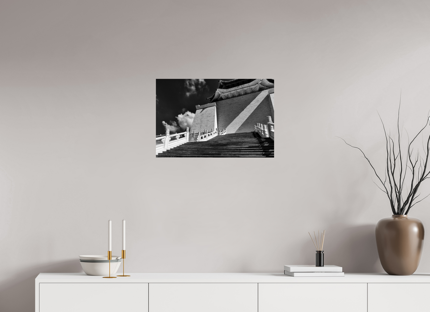 24 x 16″, -Photo Print on Fuji Crystal DP II Chiang Kai-shek Memorial Hall Black and White Fine Art Photograph