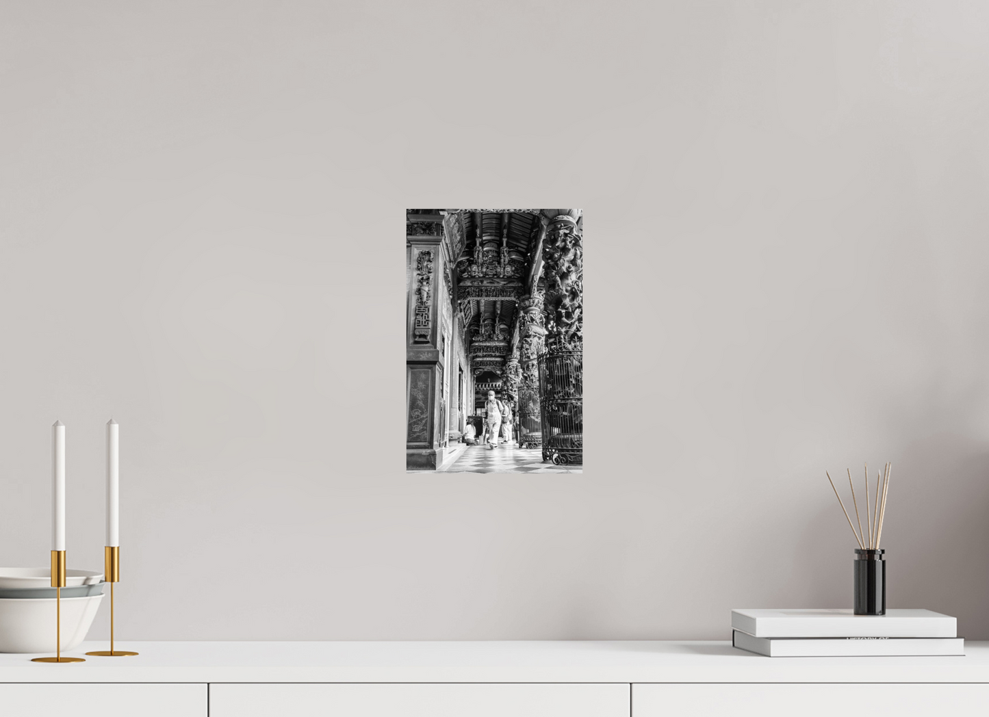 8 x 12″, -Photo Print on Ilford Baryta Paper Long Shan Temple Interior Fine Art Photograph Taipei Taiwan