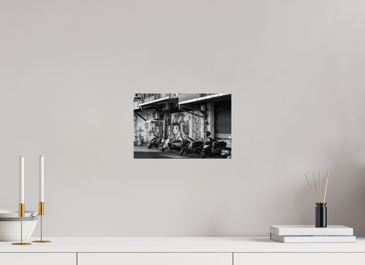 12 x 8″, -Giclée Fine Art Print Street Scene Black and White Fine Art Photograph Hualien Taiwan