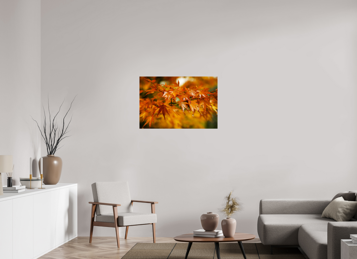 36 x 24″, -Giclée Fine Art Print After the Rain | Japanese Garden Maple