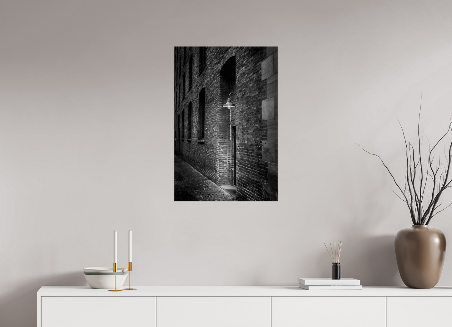 20 x 30″, -Photo Print on Ilford BW Paper Alleyway