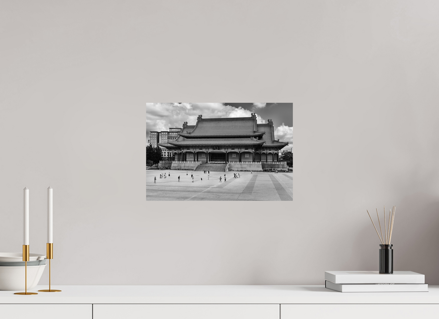 15 x 10″, -Metallic Photo Print on Fuji Crystal Pearl National Concert Hall Black and White Fine Art Photograph Taipei Taiwan