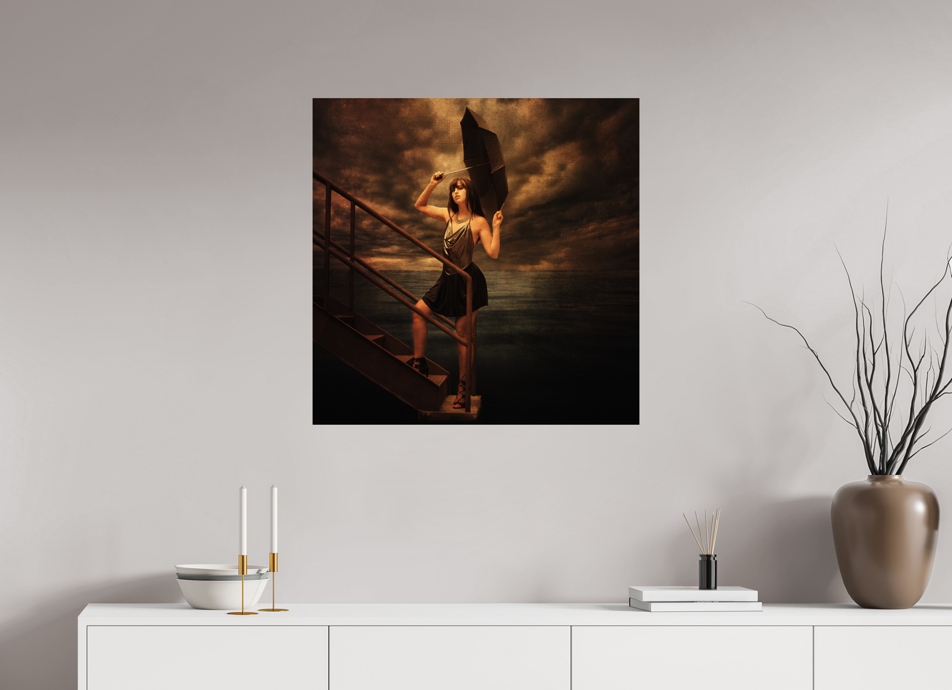 30 x 30″, -Giclée Fine Art Print Beneath the Coming Storm