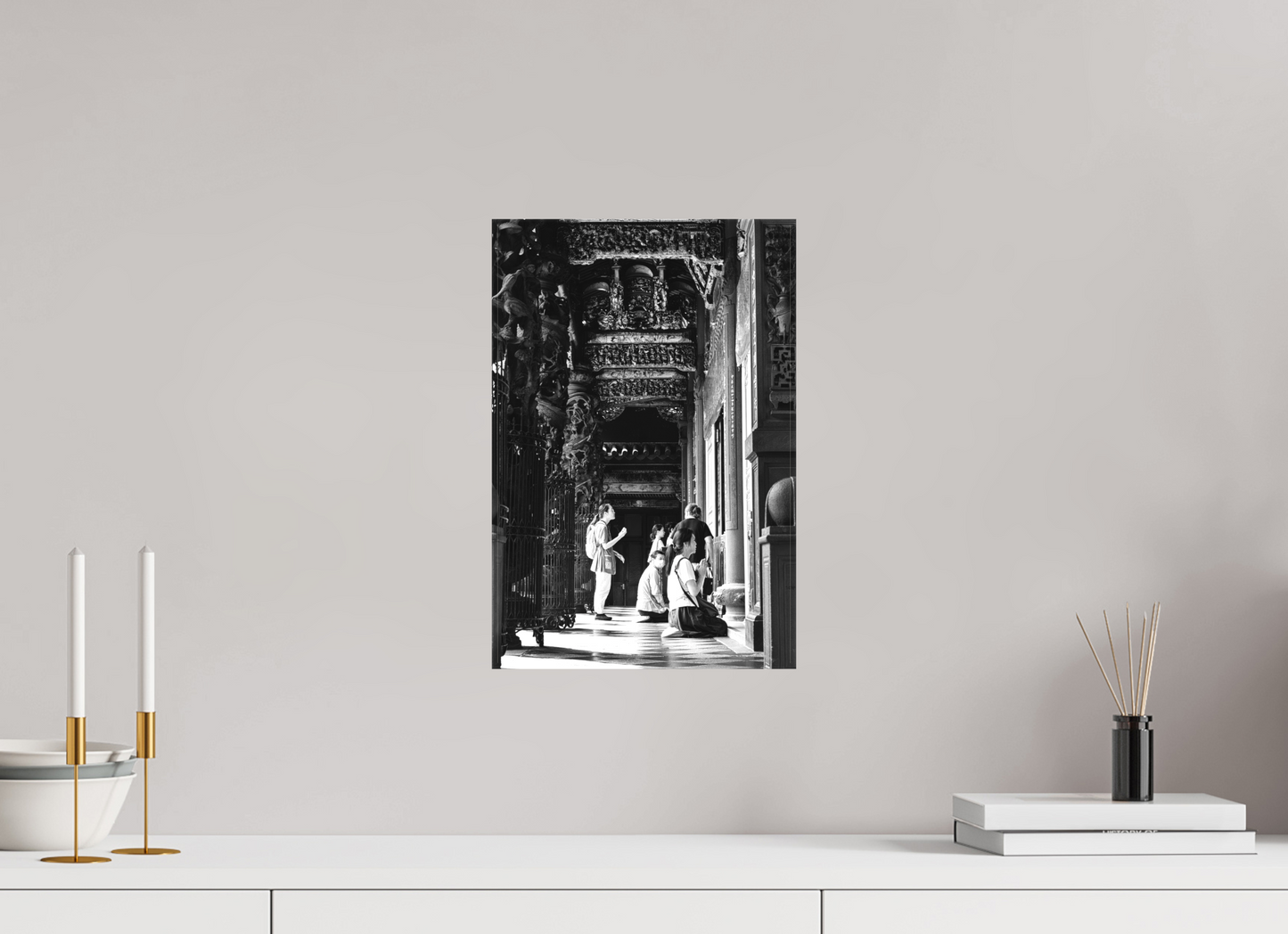 10 x 15″, -Matte Canvas on Stretcher Frame Longshan Temple Wanhua Taipei Taiwan