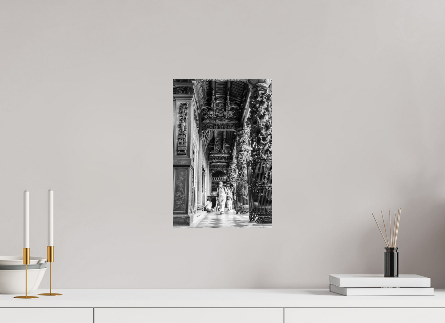 10 x 15″, -Photo Print on Ilford Baryta Paper Long Shan Temple Interior Fine Art Photograph Taipei Taiwan