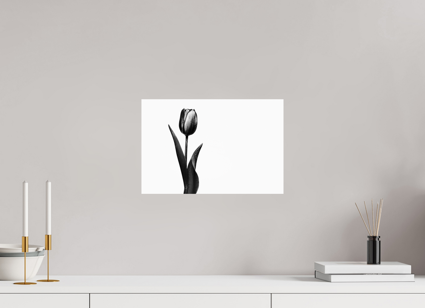 15 x 10″, -Photo Print on Fuji Crystal DP II Tulip Fine Art Black and White Photograph
