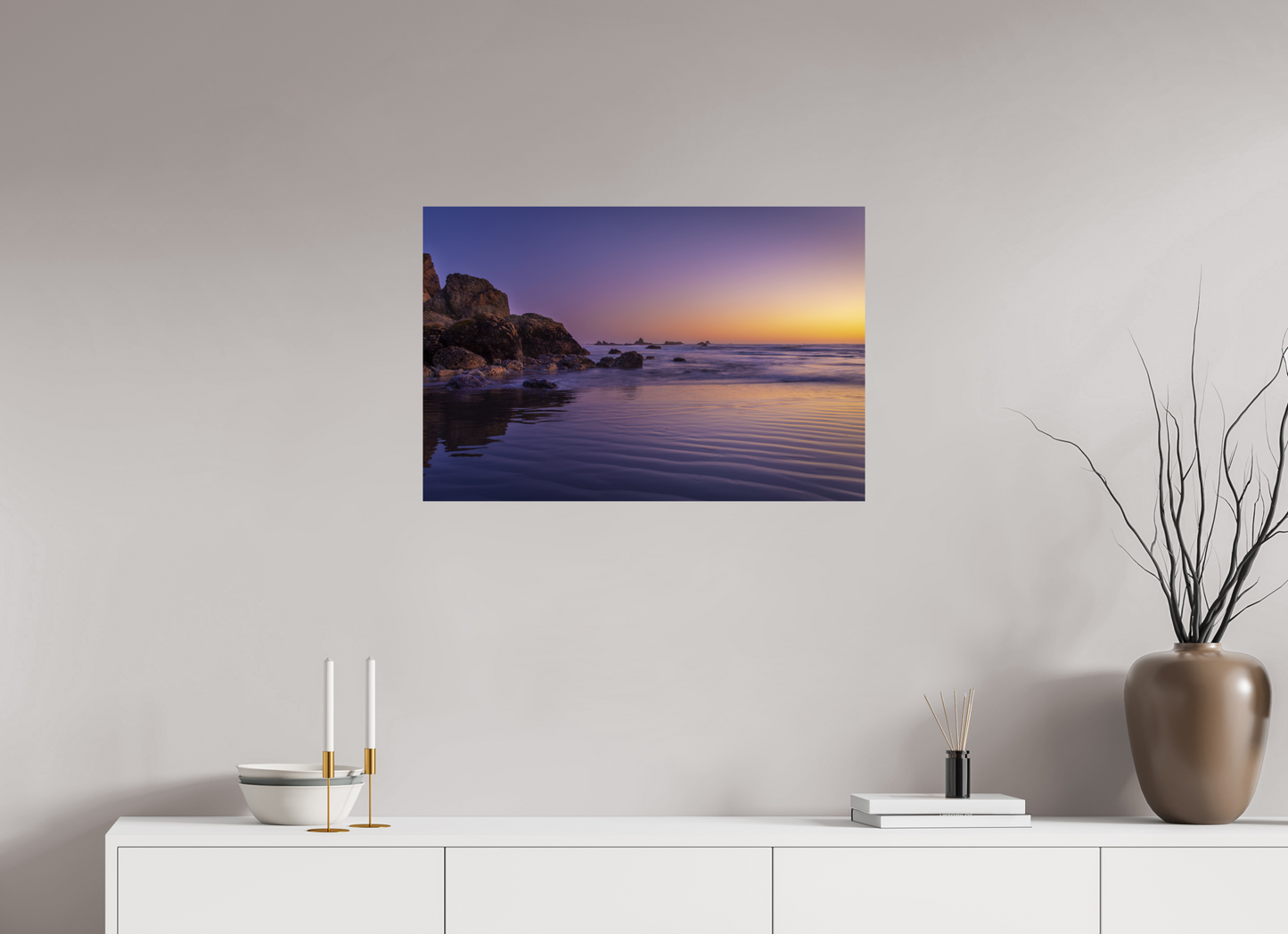 30 x 20″, -Giclée Fine Art Print Oregon Coast Sunset