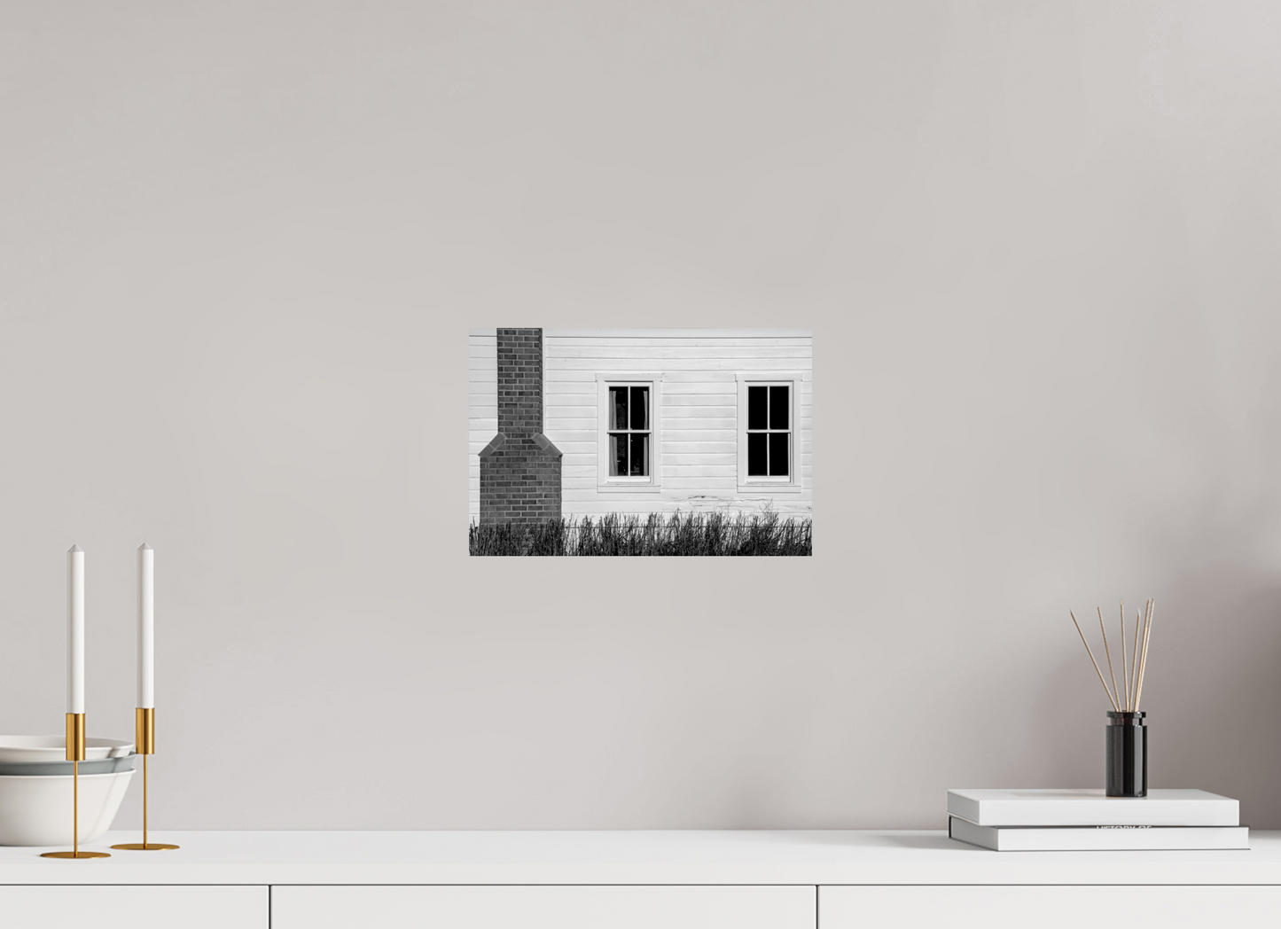 12 x 8″, -Photo Print on Ilford BW Paper McPolin Farmhouse | Geometry, Texture, History: A Study in Contrast