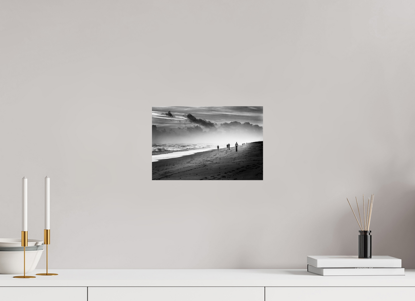 12 x 8″, -Photo Print on Ilford BW Paper Pathway - Fine Art Black and White Coastal Photograph