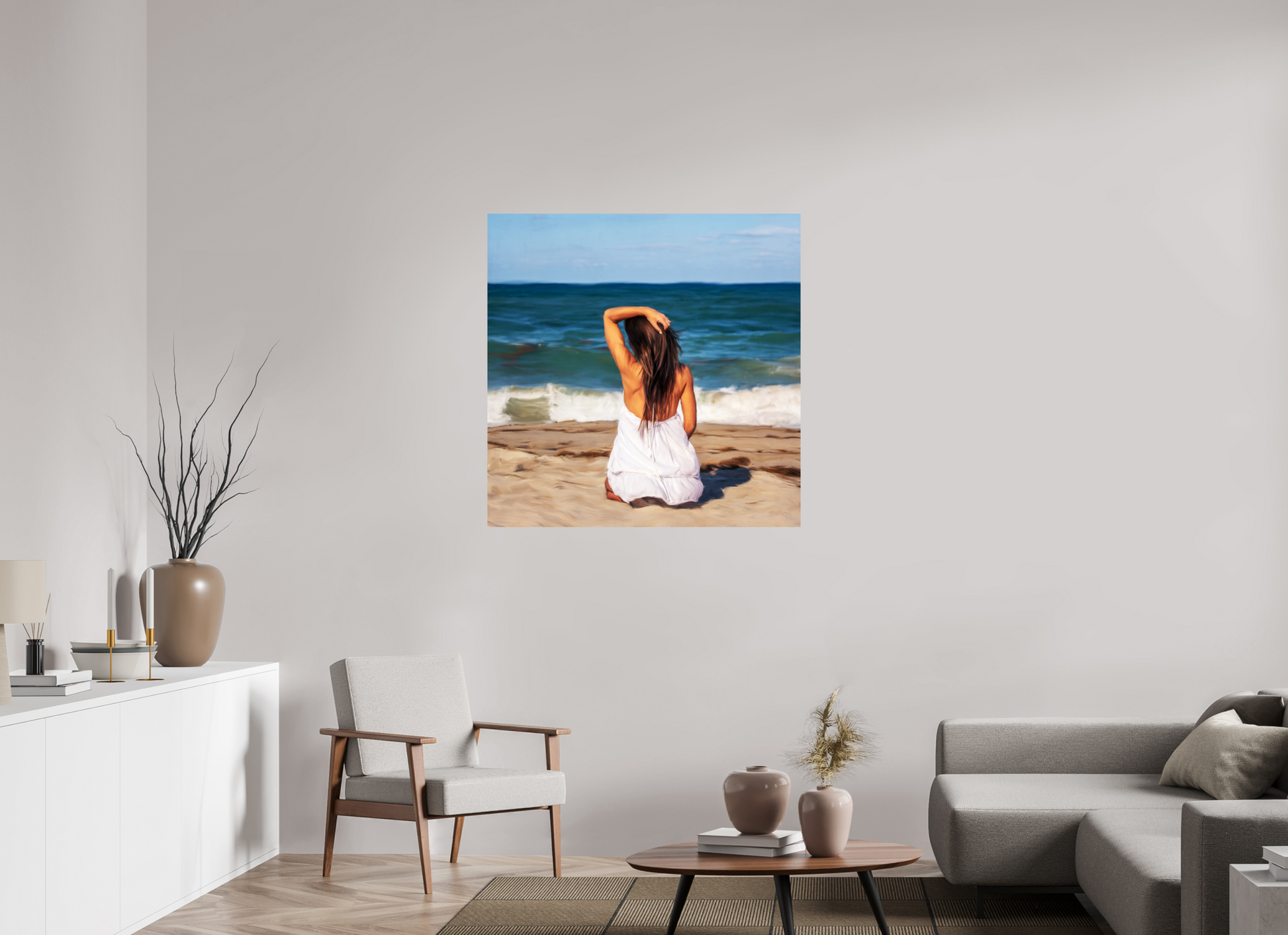 40 x 40″, -Photo Print on Fujiflex High Gloss Last Day at the Beach