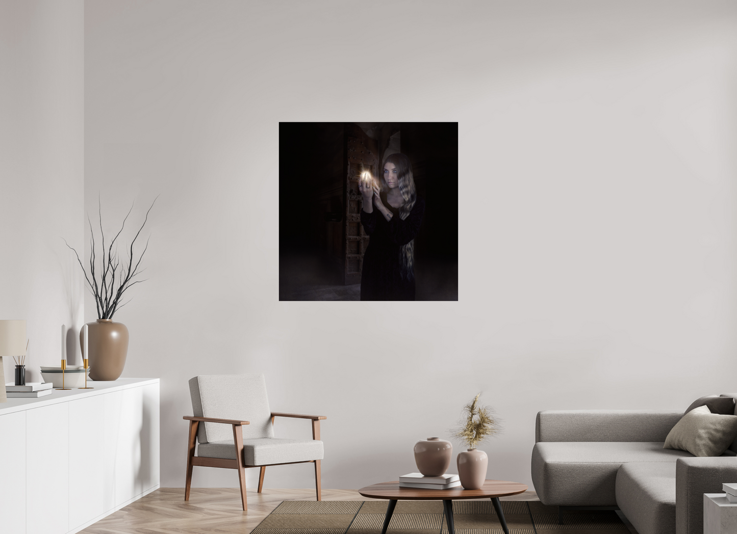 40 x 40″, -Giclée Fine Art Print Divination | Light in Darkness