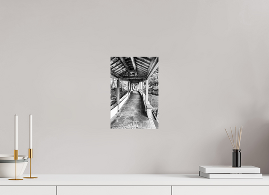 8 x 12″, -Giclée Fine Art Print Walkway Zhishan Garden National Palace Museum Black and White Fine Art Photograph Taipei Taiwan