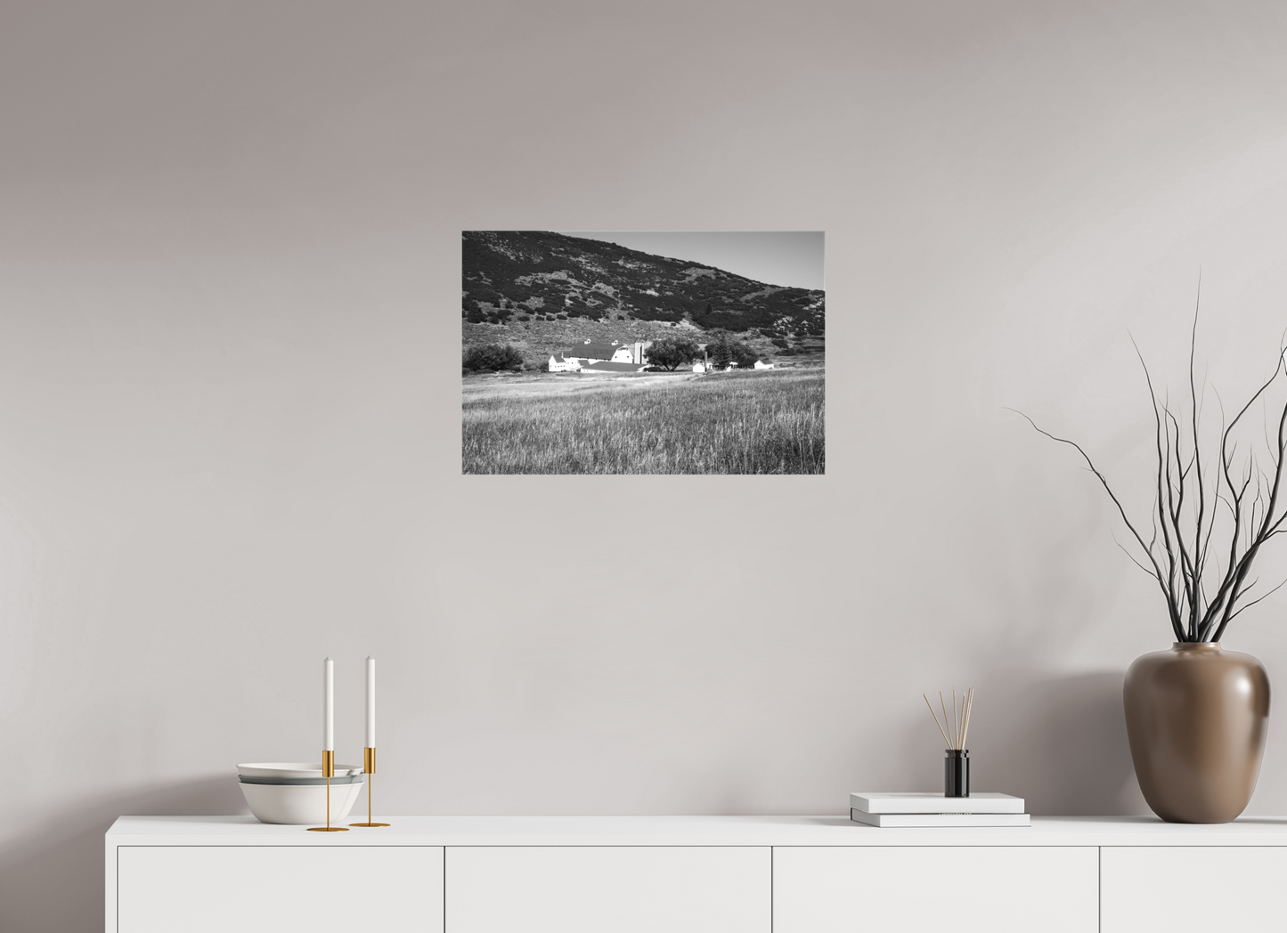 24 x 16″, -Textile Print on Stretcher Frame McPolin Farm | The Farm in Autumn Light