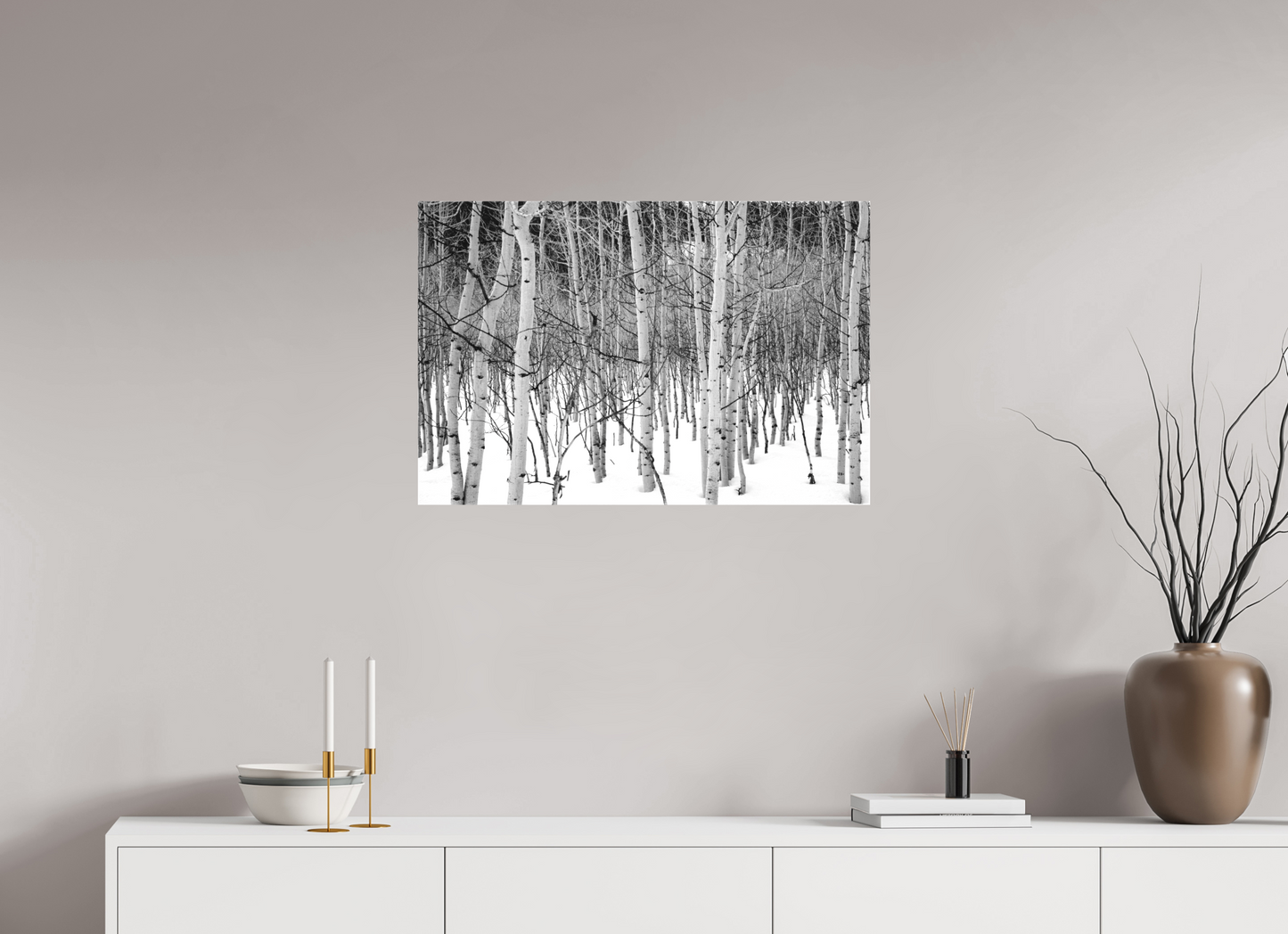 30 x 20″, -Matte Canvas on Stretcher Frame Wasatch Aspen
