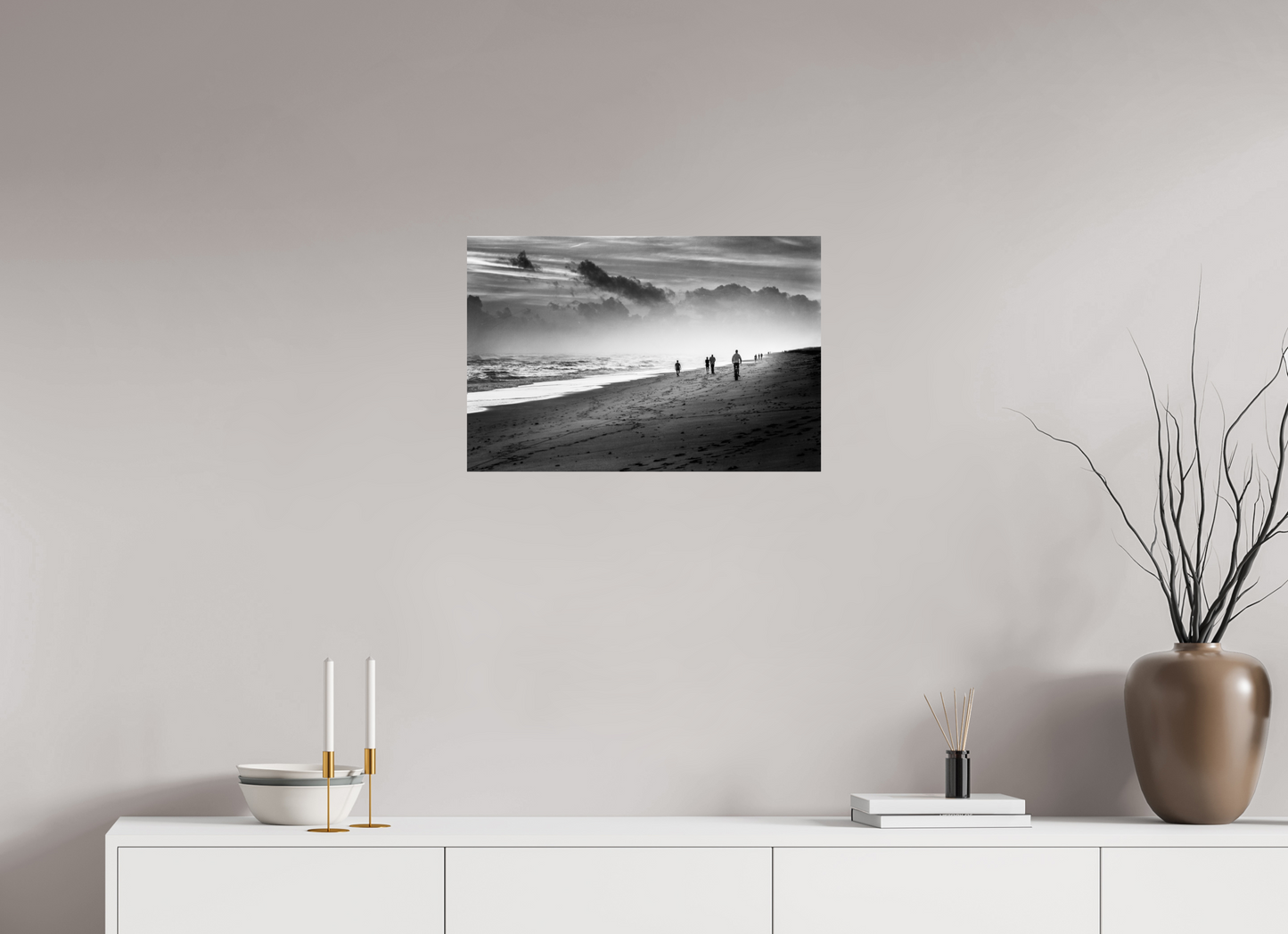 24 x 16″, -Giclée Fine Art Print Pathway - Fine Art Black and White Coastal Photograph
