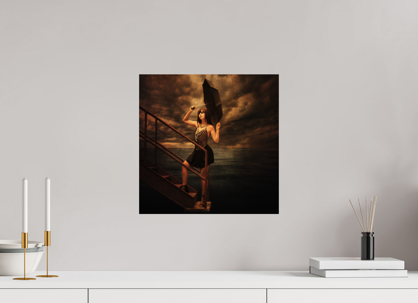 15 x 15″, -Photo Print on Fujiflex High Gloss Beneath the Coming Storm