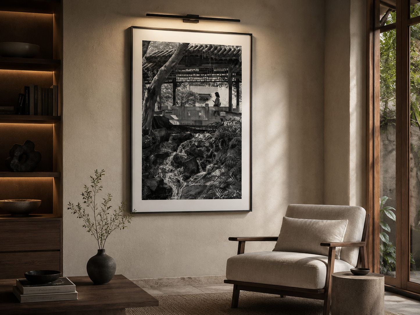 Afternoon at Zhishan Garden | Taipei Black and White Fine Art Photography Print