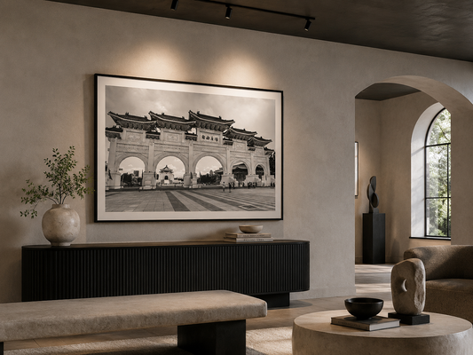 Liberty Square Archway – Taipei Black and White Fine Art Photograph